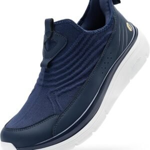 fitville men's extra wide slip on walking shoes, breathable hands free slip on sneakers,
