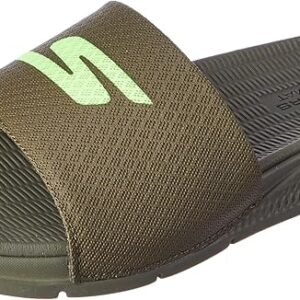 skechers mens go consistent athletic beach shower shoes with foam cushioning slide sandal